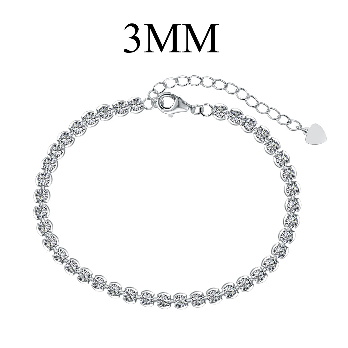 [Revel Jewelry]華麗なラウンドカットの輝くデイリーブレスレット