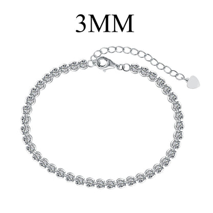 [Revel Jewelry]華麗なラウンドカットの輝くデイリーブレスレット