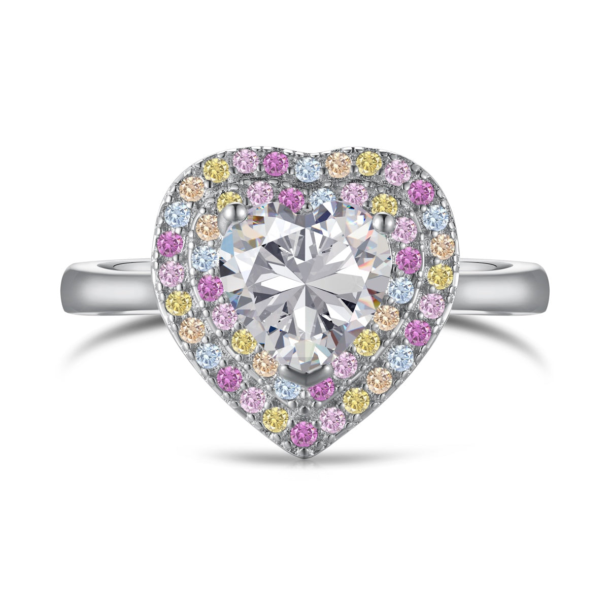 [Revel Jewelry]Delicate Ebullient Heart Shape Wedding Ring