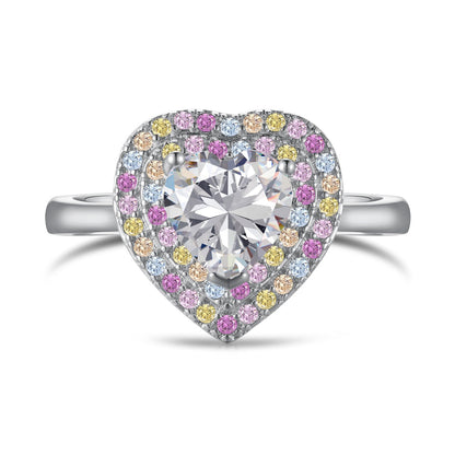 [Revel Jewelry]Delicate Ebullient Heart Shape Wedding Ring