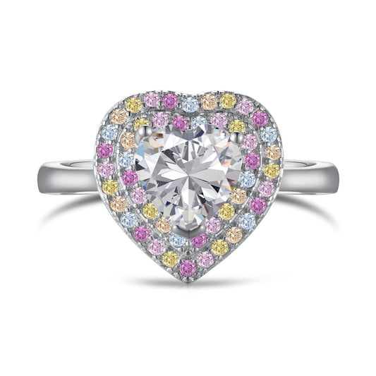 [Revel Jewelry]Delicate Ebullient Heart Shape Wedding Ring