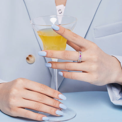 [Revel Jewelry]Dainty Kaleidoscopic Emerald Cut Daily Ring