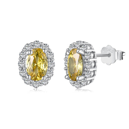 [Revel Jewelry]Delicate Unique Oval Cut Daily Earrings