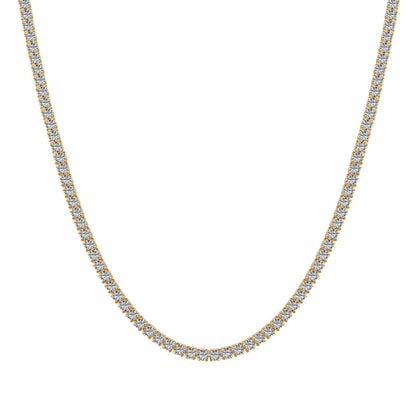 [Revel Jewelry]Delicate Round Shape Tennis Necklace