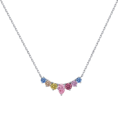 [Revel Jewelry]Zarte Bunte Herz-Halskette