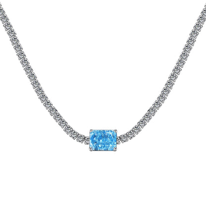 [Revel Jewelry]2.0 carat Ornate Emerald Cut Necklace