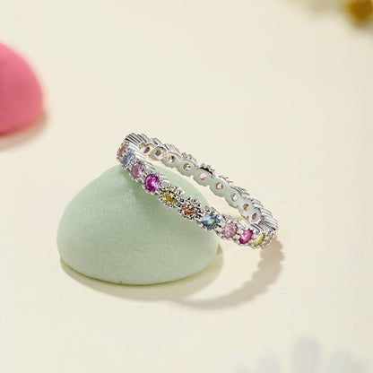 [Revel Jewelry]Exquisiter bunter Partyring im Rundschliff