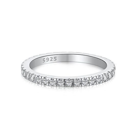 [Revel Jewelry]Delicate Sparkling Round Cut Daily Ring