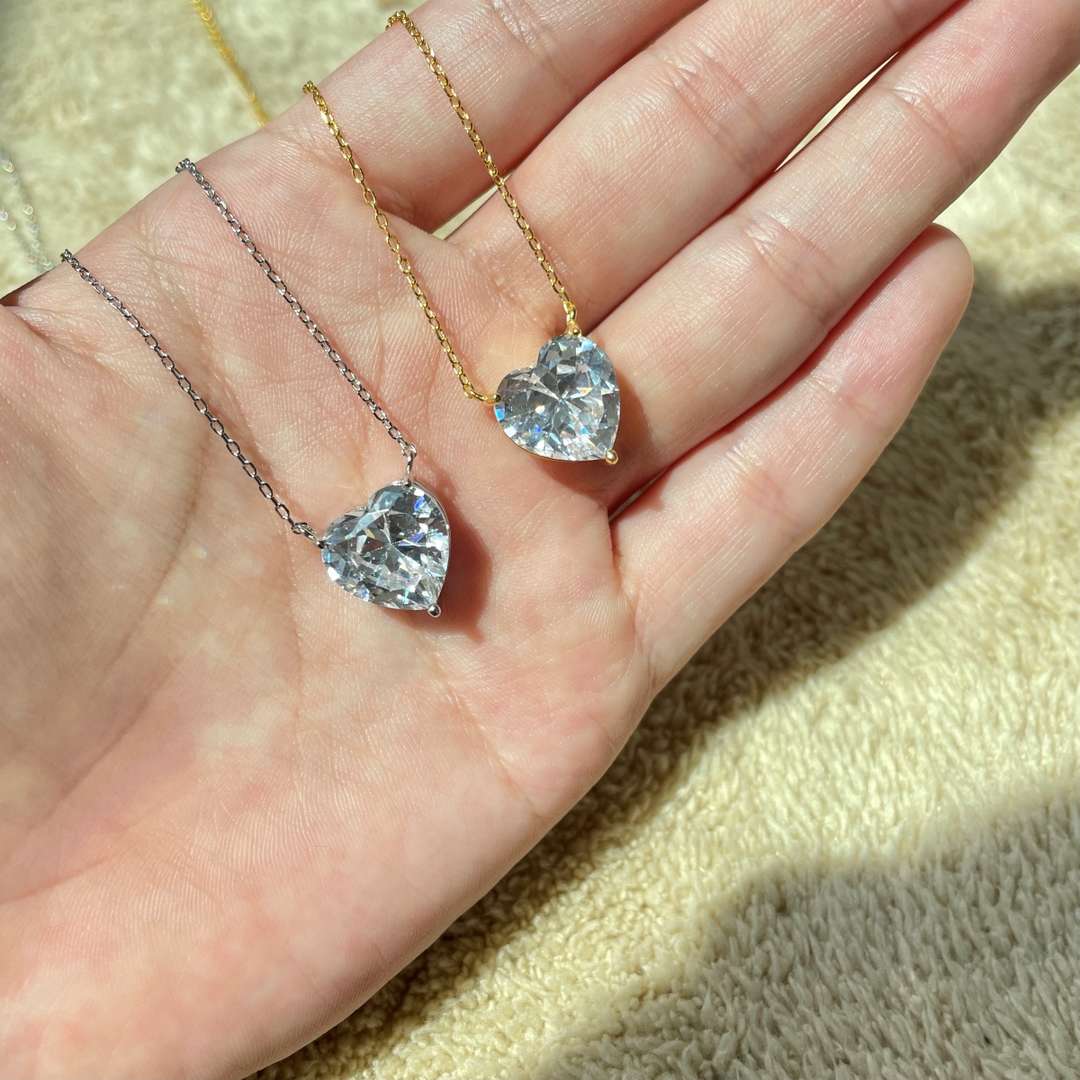 [Revel Jewelry]6.0 carat Radiant Heart Shape Necklace