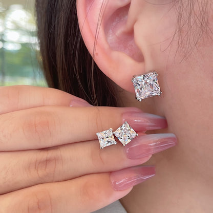 [Revel Jewelry]Delicate Square Shape Earrings