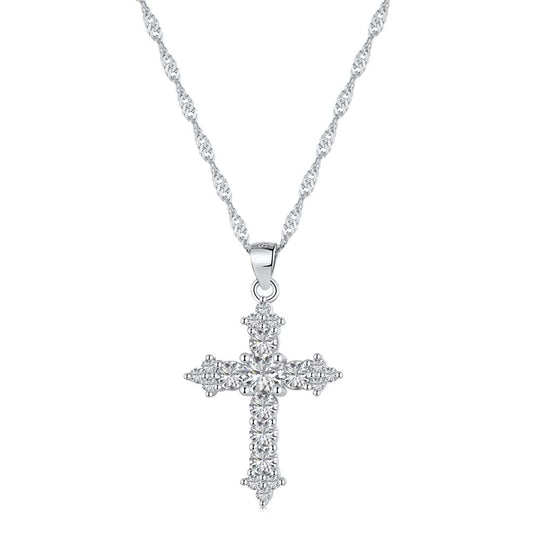 [Revel Jewelry]Delicate Cross Shape Necklace
