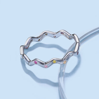 [Revel Jewelry]Ornate Vibrant Round Cut Daily Ring