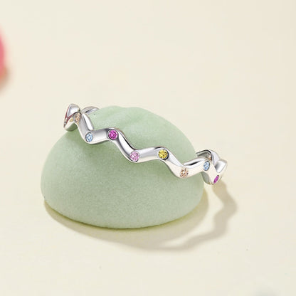 [Revel Jewelry]Ornate Vibrant Round Cut Daily Ring