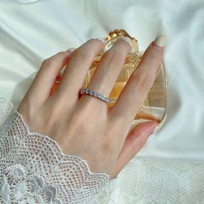 [Revel Jewelry]Sparkling Round Cut Tennis Ring