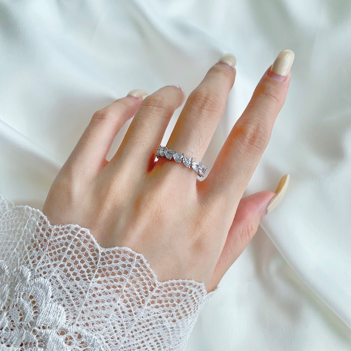 [Revel Jewelry]0.25 Carat Radiant Romance Heart Cut Lover Ring