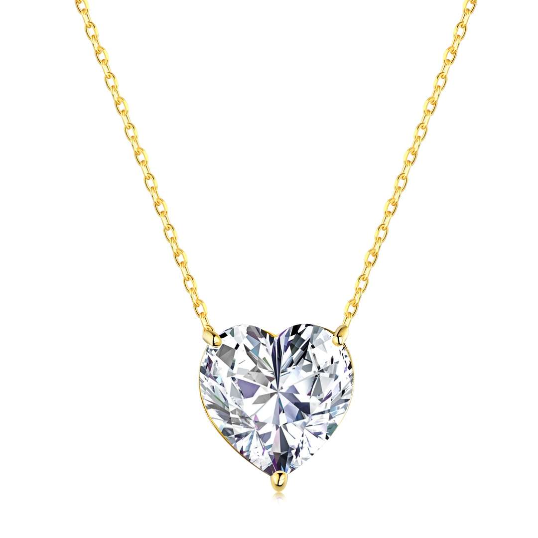 [Revel Jewelry]6.0 carat Radiant Heart Shape Necklace