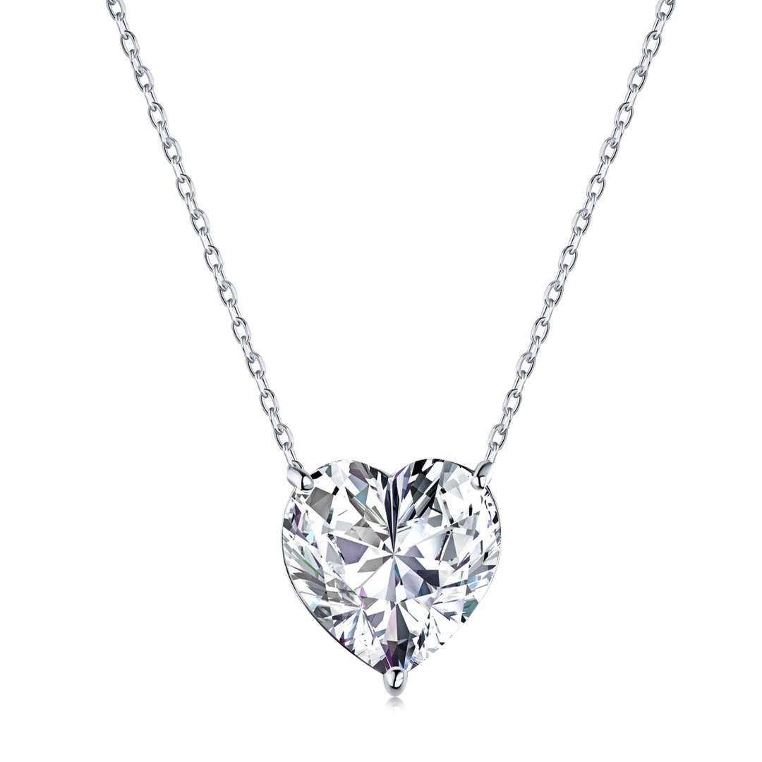 [Revel Jewelry]6.0 carat Radiant Heart Shape Necklace