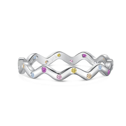 [Revel Jewelry]Ornate Vibrant Round Cut Daily Ring