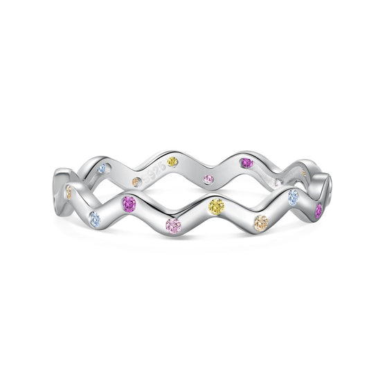 [Revel Jewelry]Ornate Vibrant Round Cut Daily Ring