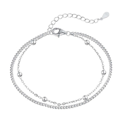 [Revel Jewelry]Zartes Perlenarmband mit doppelter Lage