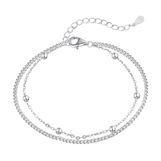 [Revel Jewelry]Delicate Bead Double Layer Bracelet