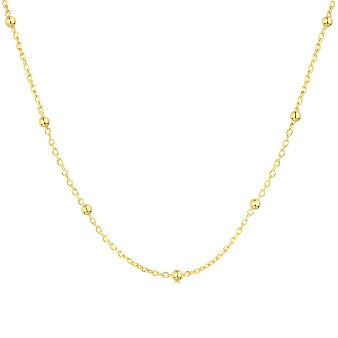 [Revel Jewelry]Small Bead Clavicle Chain Simple Necklace
