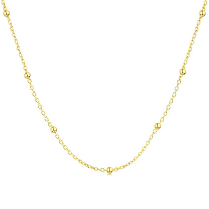 [Revel Jewelry]Small Bead Clavicle Chain Simple Necklace