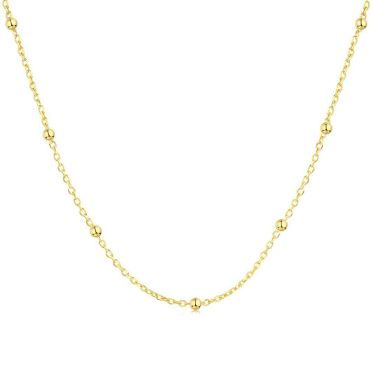 [Revel Jewelry]Small Bead Clavicle Chain Simple Necklace