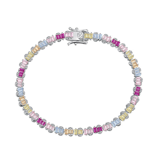 [Revel Jewelry]Zartes, farbenfrohes Armband für Partys mit Smaragdschliff