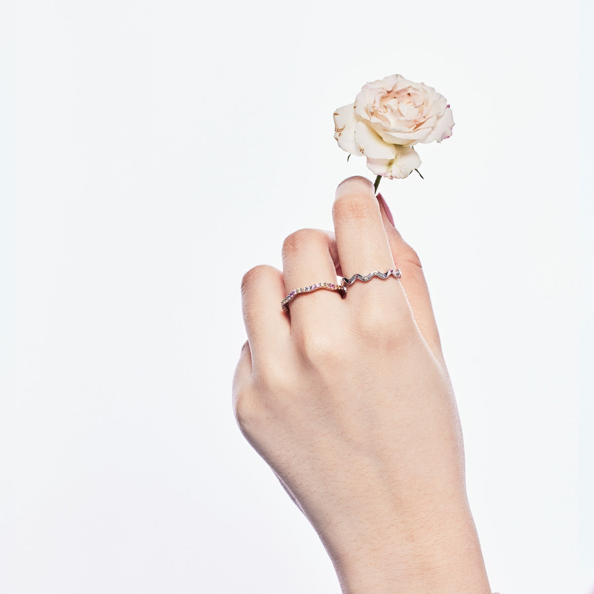 [Revel Jewelry]Ornate Vibrant Round Cut Daily Ring