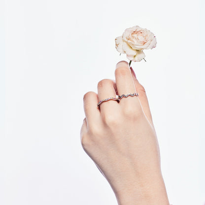 [Revel Jewelry]Ornate Vibrant Round Cut Daily Ring