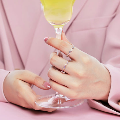 [Revel Jewelry]Ornate Vibrant Round Cut Daily Ring