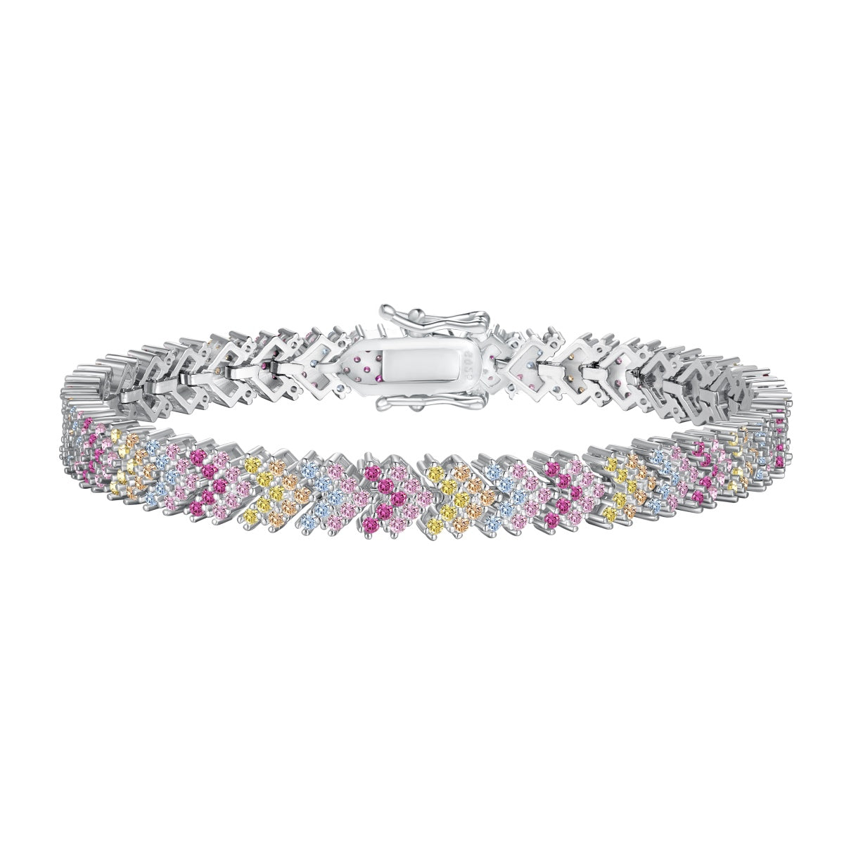 [Revel Jewelry]華やかな輝きのラウンドカットパーティブレスレット