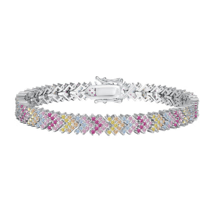 [Revel Jewelry]華やかな輝きのラウンドカットパーティブレスレット