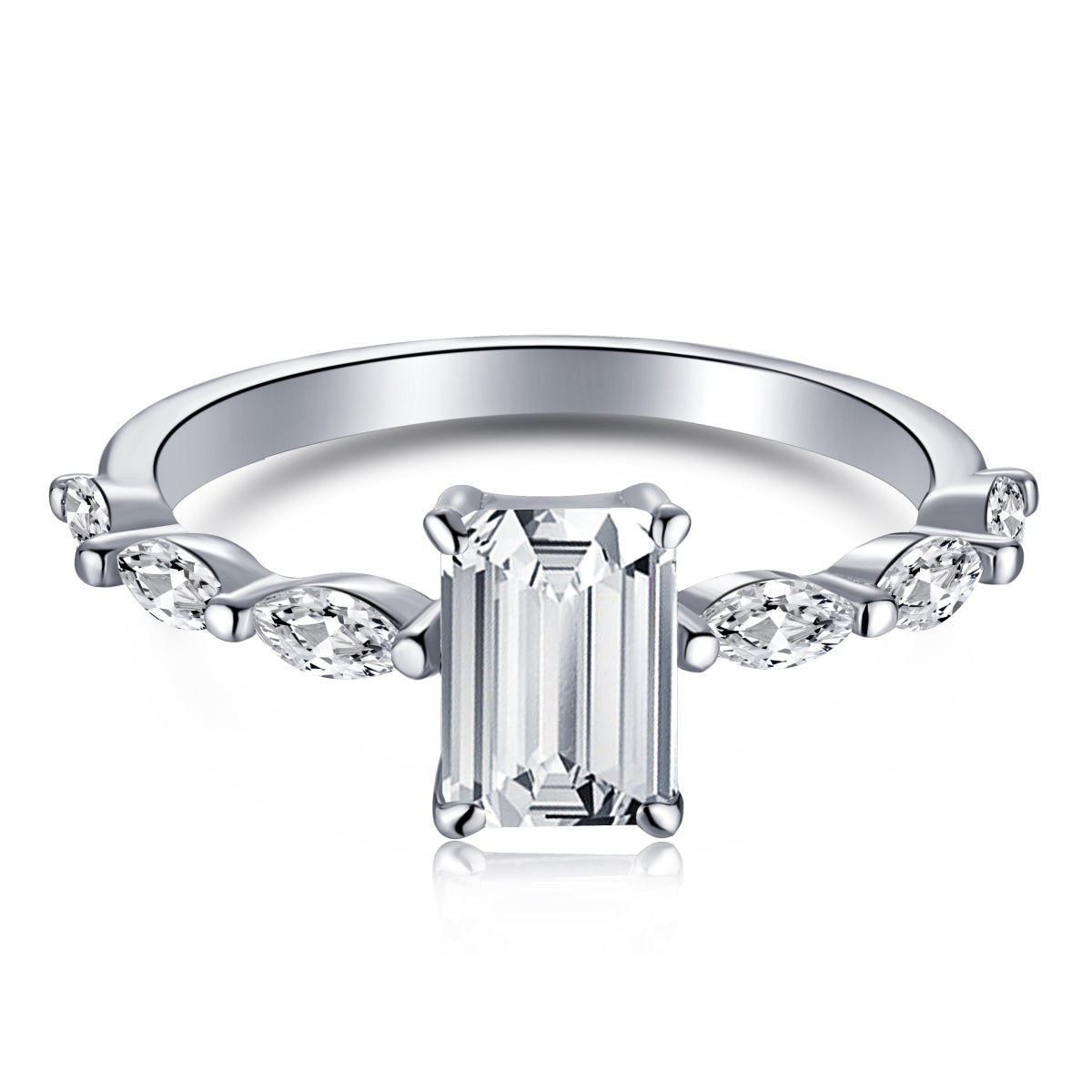 [Revel Jewelry]1.0 Carat Dainty Resplendent Radiant Cut Daily Ring