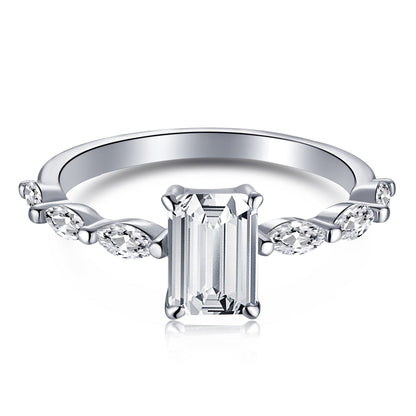 [Revel Jewelry]1.0 Carat Dainty Resplendent Radiant Cut Daily Ring