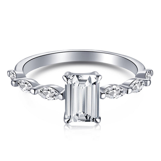 [Revel Jewelry]1.0 Carat Dainty Resplendent Radiant Cut Daily Ring