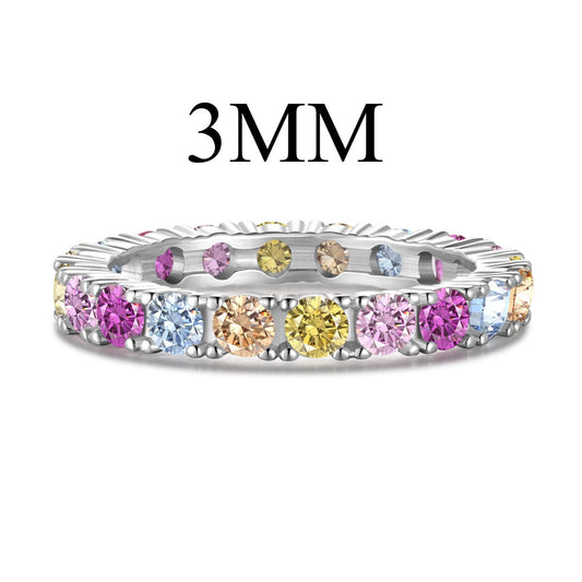 [Revel Jewelry]Dazzling Lustrous Round Cut Tennis Ring