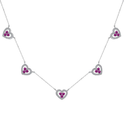 [Revel Jewelry]Funkelnde Fünf-Herzen-Halskette