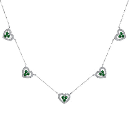 [Revel Jewelry]Funkelnde Fünf-Herzen-Halskette