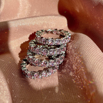[Revel Jewelry]Eternity Round Cut Tennis Ring