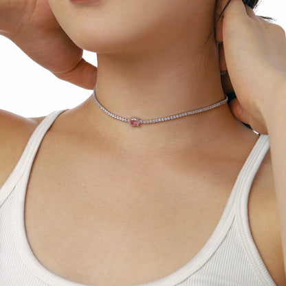[Revel Jewelry]1.0 Carat Shining Oval Cut Necklace