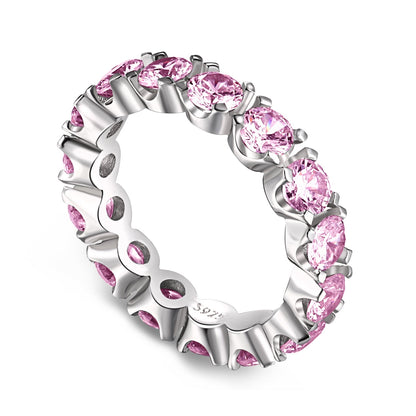 [Revel Jewelry]Eternity Round Cut Tennis Ring