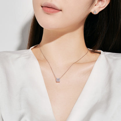 [Revel Jewelry]1.0 Carat Radiant Princess Cut Wedding Earrings