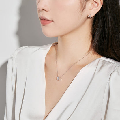 [Revel Jewelry]1.0 Carat Radiant Princess Cut Wedding Earrings