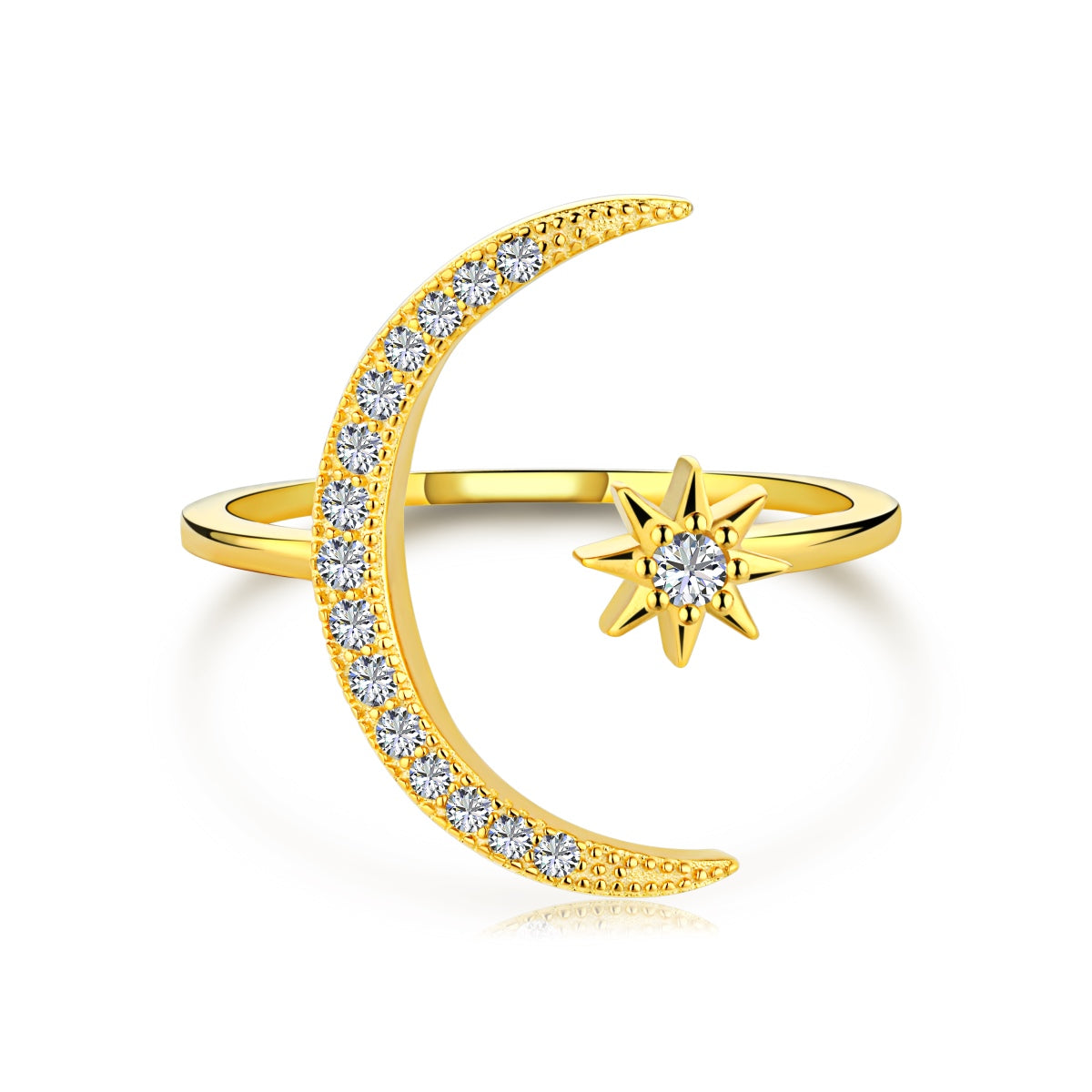 [Revel Jewelry]Eternity Moon & Star Ring