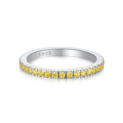 [Revel Jewelry]Delicate Sparkling Round Cut Daily Ring