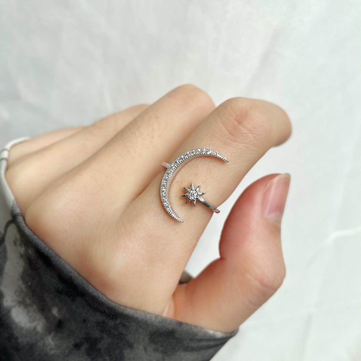 [Revel Jewelry]Eternity Moon & Star Ring