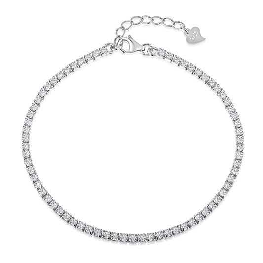 [Revel Jewelry]Radiant Shinning Princess Cut Tennis Bracelet