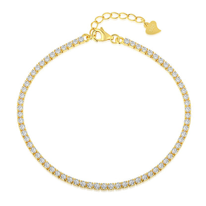 [Revel Jewelry]Radiant Shinning Princess Cut Tennis Bracelet